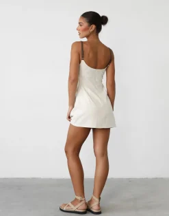 Alistair Mini Dress (Oat)*CHARCOAL Clearance