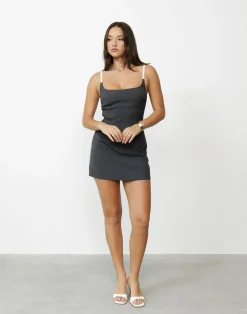 Alistair Mini Dress (Slate)*CHARCOAL Best