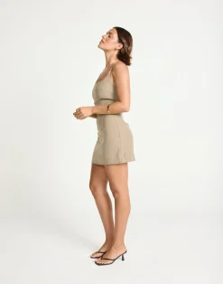 Alistair Mini Dress (Stone)*CHARCOAL New