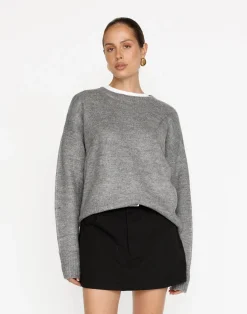 Alva Knit Jumper (Grey Marle)*CHARCOAL Outlet