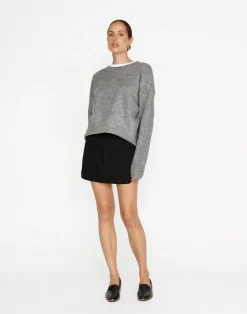 Alva Knit Jumper (Grey Marle)*CHARCOAL Outlet