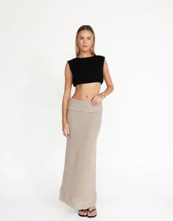 Amani Maxi Skirt (Macchiato)*CHARCOAL Best