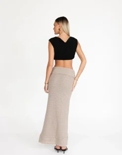 Amani Maxi Skirt (Macchiato)*CHARCOAL Best