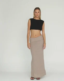 Amani Maxi Skirt (Macchiato)*CHARCOAL Best