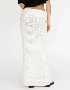 Amani Maxi Skirt (Off White)*CHARCOAL Clearance