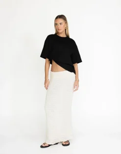 Amani Maxi Skirt (Off White)*CHARCOAL Clearance
