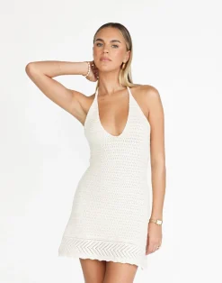 Amani Mini Dress (Off White)*CHARCOAL Sale