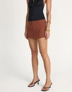 Amergio Mini Skirt (Burnt Sienna)*CHARCOAL New