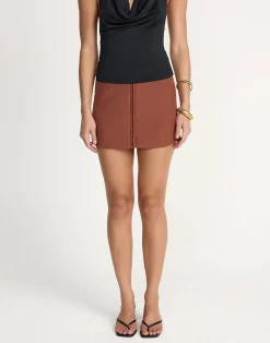 Amergio Mini Skirt (Burnt Sienna)*CHARCOAL New