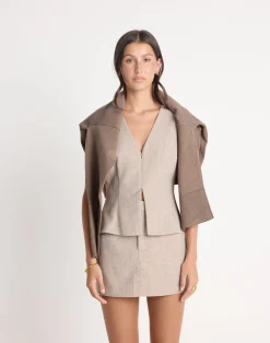 Andie Mini Skirt (Stone)*CHARCOAL CLOTHING New