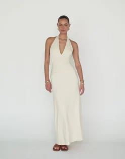 Araminta Maxi Dress (Oat)*CHARCOAL Outlet