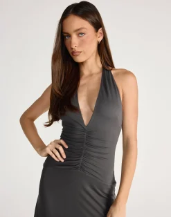 Araminta Maxi Dress (Slate)*CHARCOAL CLOTHING Outlet