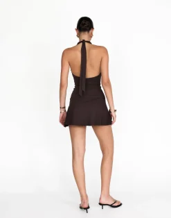 Araminta Mini Dress (Chocolate)*CHARCOAL Best