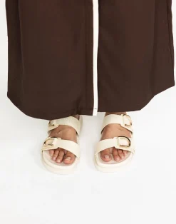 Areli Slides (Cream Raffia) - By*Billini Fashion