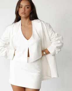 Ashwood Blazer (White)*CHARCOAL Clearance