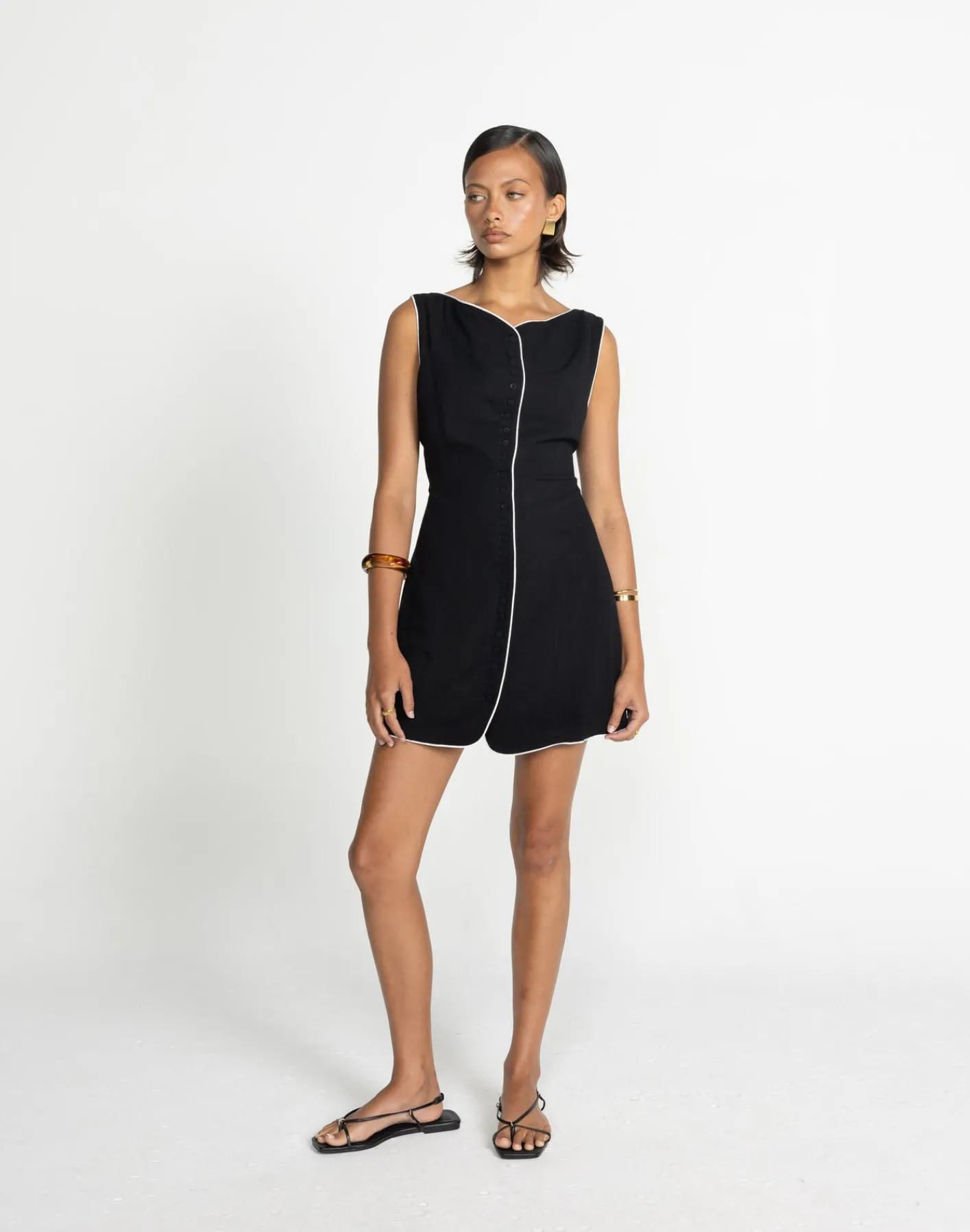 Asta Mini Dress (Black/White)*CHARCOAL Sale