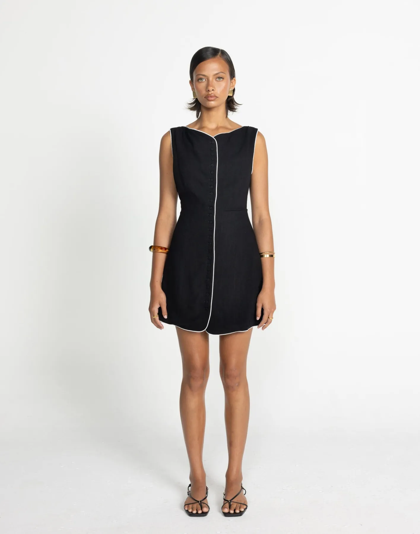 Asta Mini Dress (Black/White)*CHARCOAL Sale