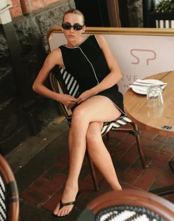 Asta Mini Dress (Black/White)*CHARCOAL Sale