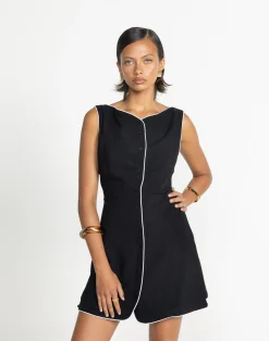 Asta Mini Dress (Black/White)*CHARCOAL Sale