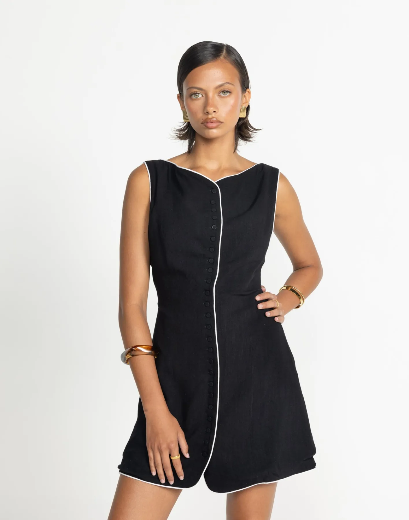 Asta Mini Dress (Black/White)*CHARCOAL Sale