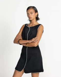 Asta Mini Dress (Black/White)*CHARCOAL Sale