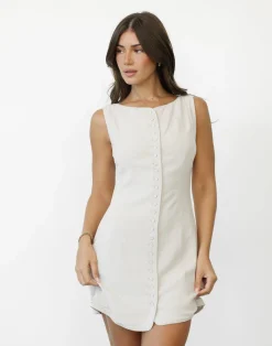 Asta Mini Dress (Latte)*CHARCOAL New