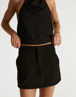 Aster Mini Skirt (Black)*CHARCOAL Clearance