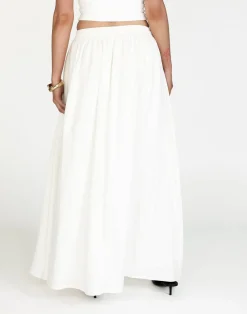 Aviana Maxi Skirt (White)*CHARCOAL Hot