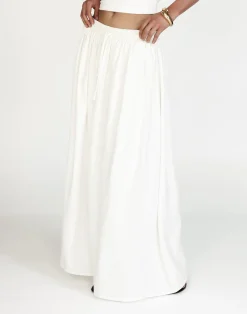 Aviana Maxi Skirt (White)*CHARCOAL Hot