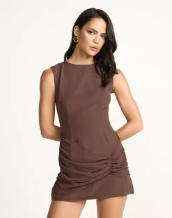 Banks Mini Dress (Cocoa)*CHARCOAL Online