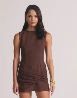 Banks Mini Dress (Cocoa)*CHARCOAL Online