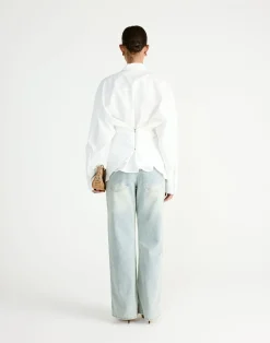 Barrett Long Sleeve Shirt (White)*CHARCOAL Sale