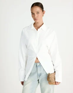 Barrett Long Sleeve Shirt (White)*CHARCOAL Sale