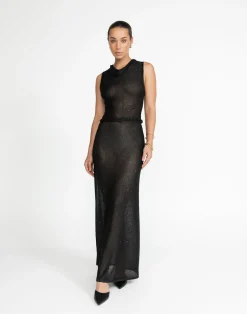 Bebe Knit Maxi Skirt (Black)*CHARCOAL Clearance