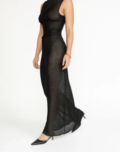Bebe Knit Maxi Skirt (Black)*CHARCOAL Clearance