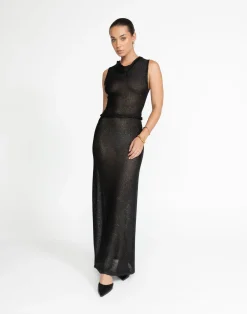 Bebe Knit Maxi Skirt (Black)*CHARCOAL Clearance