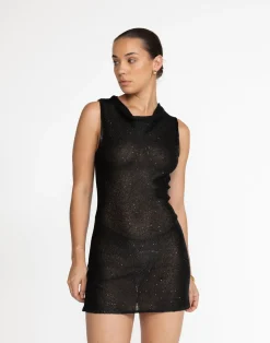 Bebe Knit Mini Dress (Black)*CHARCOAL Fashion