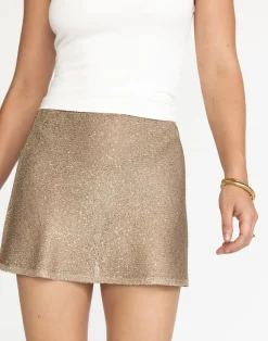 Bebe Knit Mini Skirt (Nude)*CHARCOAL Hot