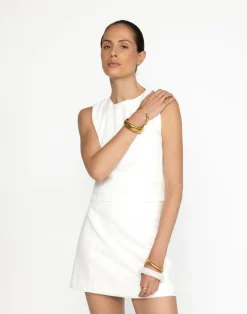 Beckett Mini Skirt (White)*CHARCOAL Sale