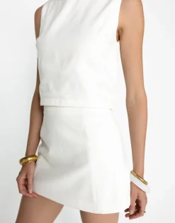 Beckett Top (White)*CHARCOAL New