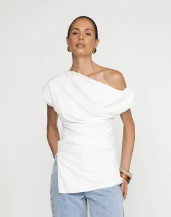 Belle Top (White)*CHARCOAL Clearance
