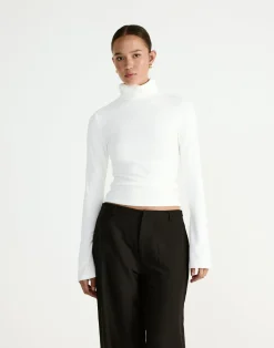Bernadette Long Sleeve Top (White)*CHARCOAL New