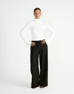 Bernadette Long Sleeve Top (White)*CHARCOAL New