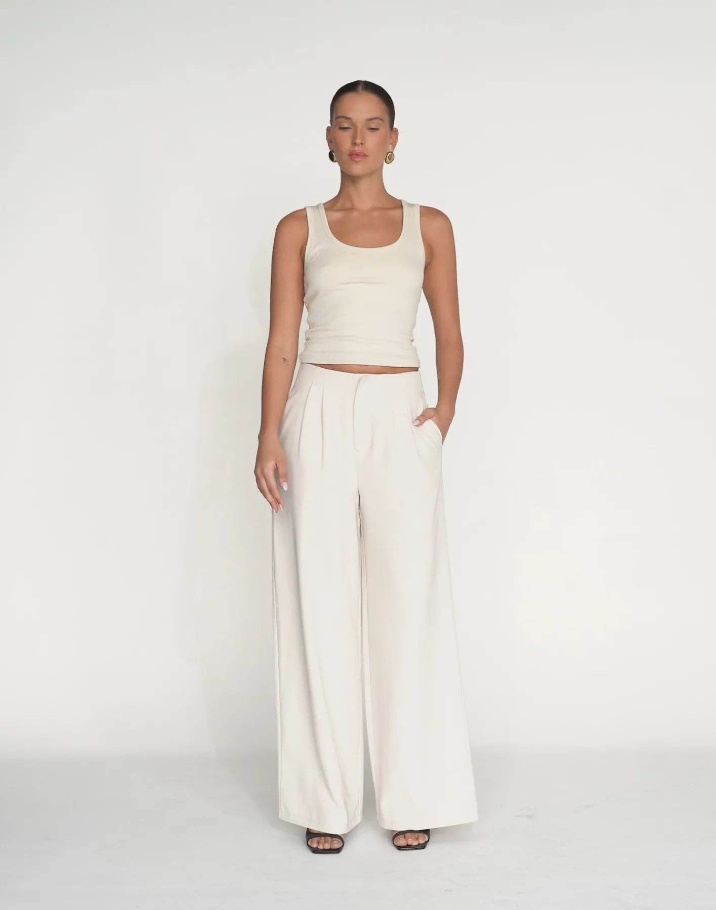 Bethany Pants (Oat)*CHARCOAL Clearance