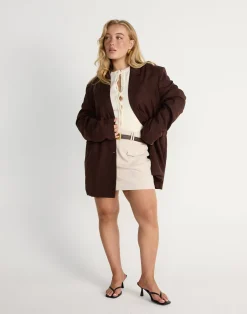 Bradshaw Blazer (Chocolate)*CHARCOAL CLOTHING Clearance