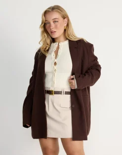 Bradshaw Blazer (Chocolate)*CHARCOAL CLOTHING Clearance