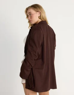 Bradshaw Blazer (Chocolate)*CHARCOAL CLOTHING Clearance