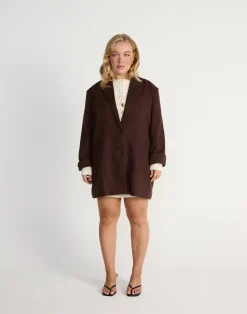 Bradshaw Blazer (Chocolate)*CHARCOAL CLOTHING Clearance