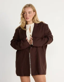 Bradshaw Blazer (Chocolate)*CHARCOAL CLOTHING Clearance