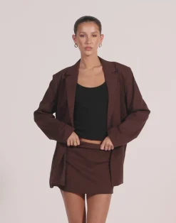 Bradshaw Blazer (Chocolate)*CHARCOAL CLOTHING Clearance